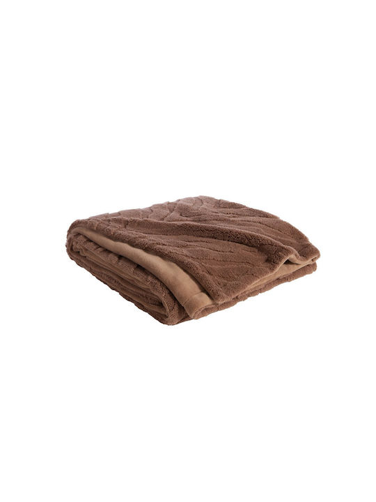 Nef-Nef Homeware Berien Blanket Sherpa Sofa 130x180cm Brown