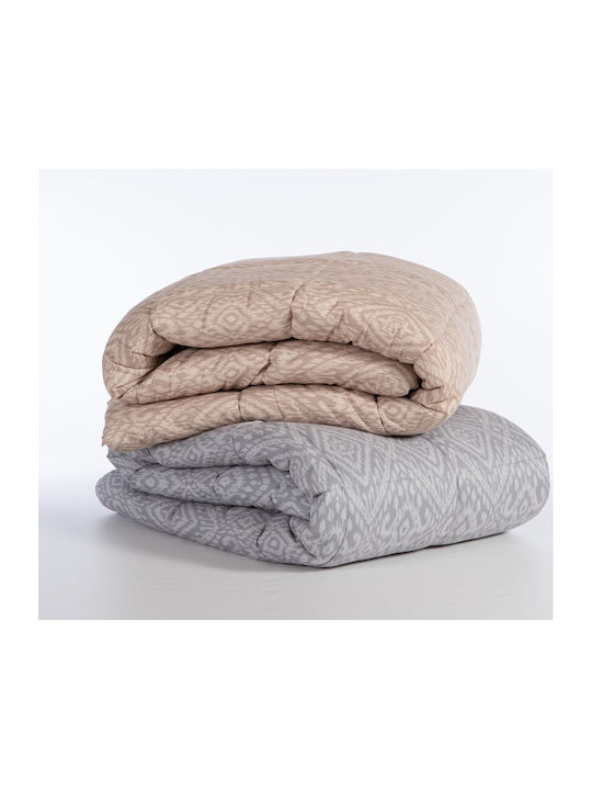 Nef-Nef Homeware Πάπλωμα Υπέρδιπλο με Γέμιση Microfiber 220x240εκ. Orion Beige 330 GSM