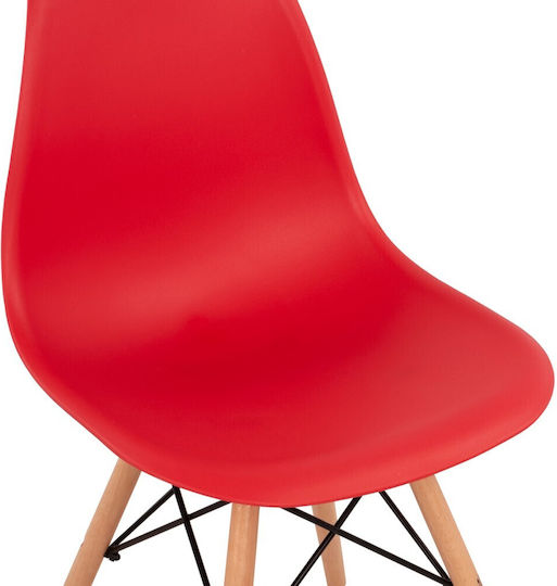Twist PP Stühle Küche Red 1Stück 46.5x53x82cm