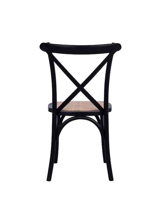 Owen Καρέκλα Κουζίνας Ξύλινη Μαύρη 45x55.5x90εκ.