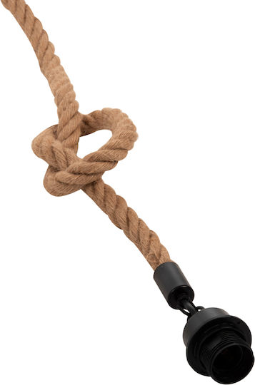 HomeMarkt Pendant Light Brown Boho with Rope for Socket E27 100x100x100cm