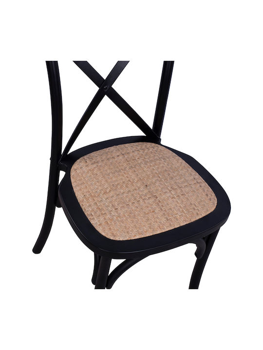 Owen Καρέκλα Κουζίνας Ξύλινη Μαύρη 45x55.5x90εκ.