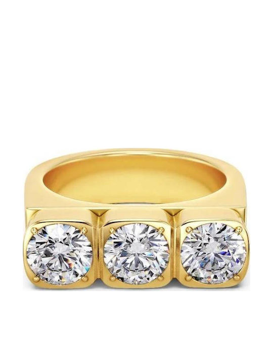 Edblad Ring with Stones made of Steel Gold Plated