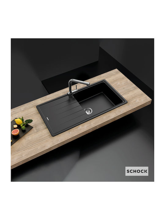 Schock Cristalite Element 110-31100-1421 Drop-In Chiuvetă din Granit Sintetic L100xW50cm Negru