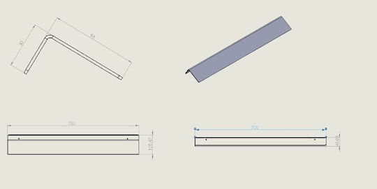 Verdi Grey Bathroom Shelf