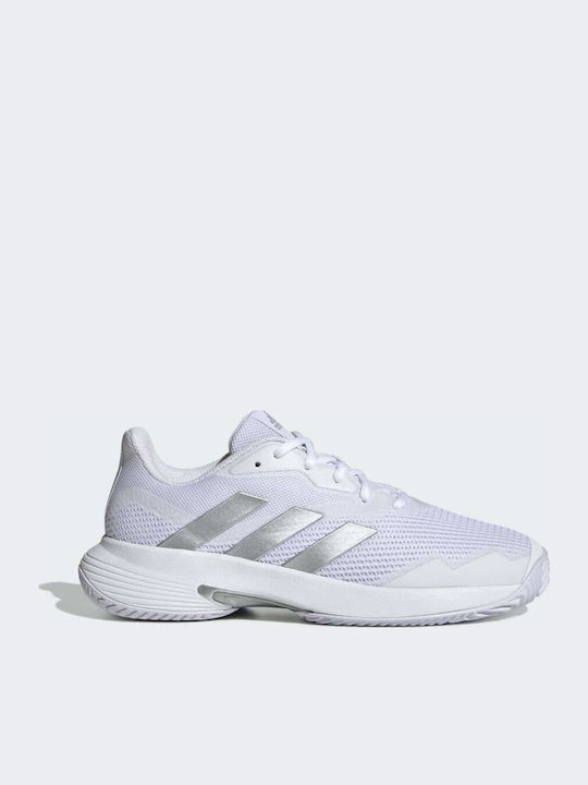 adidas Courtjam Control Women's Tennis Shoes for Hard Courts Cloud White / Silver Metallic