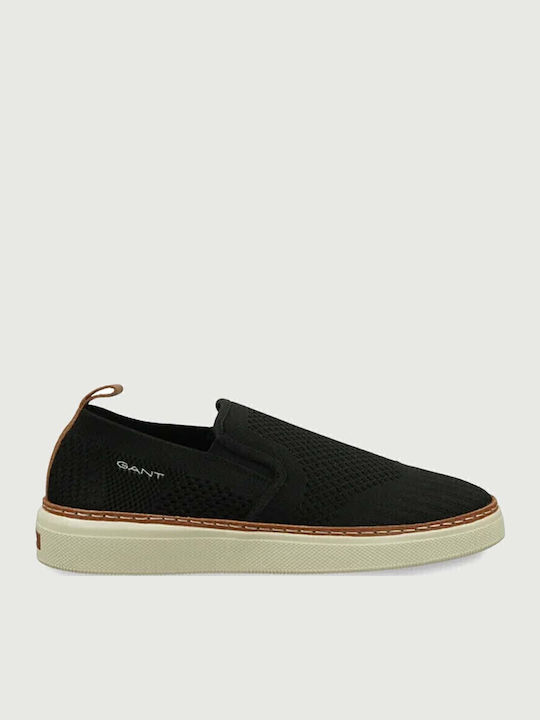 San Prep Men's Canvas Slip-Ons Black