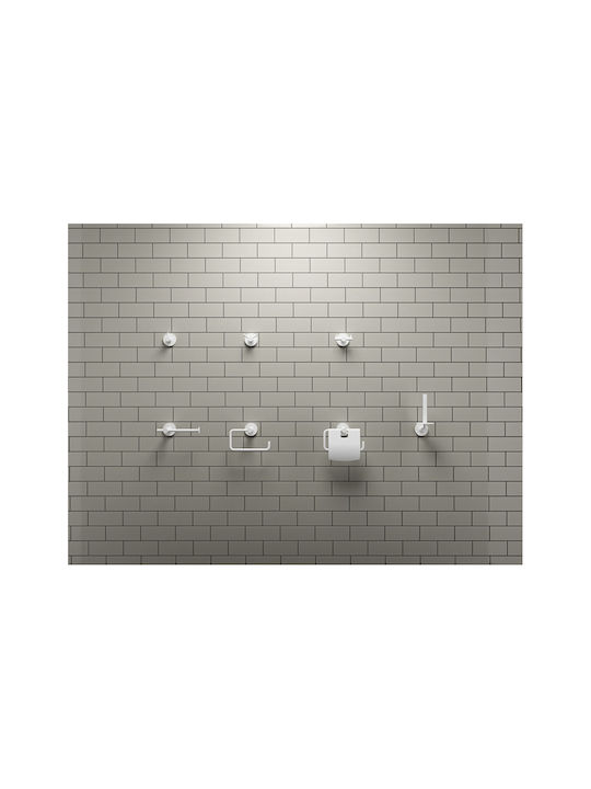 Verdi Sigma Double Wall-Mounted Bathroom Hook ​4.4x4.4cm White Matt