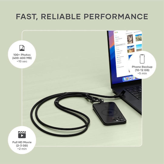 Satechi Braided USB 2.0 Cable USB-C male - USB-C 60W Beige 1.5m