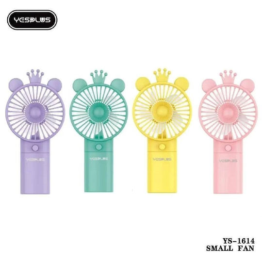 Yesplus Ys-1614 Wiederaufladbarer Mini Handventilator Lila
