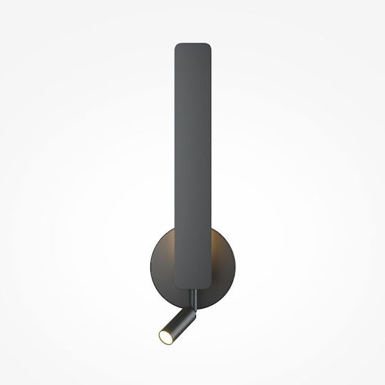 Maytoni Modern Lamp Wall with Integrated LED and Cool White Light Black 51.6x9.6x15cm