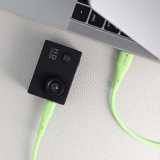 Forcell Regular USB 2.0 to micro USB Cable Πράσινο 1m 1τμχ