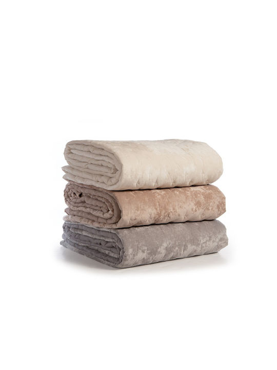 Nef-Nef Homeware Priver Tagesdecke Übergröße aus Polyester Grey 240x230cm