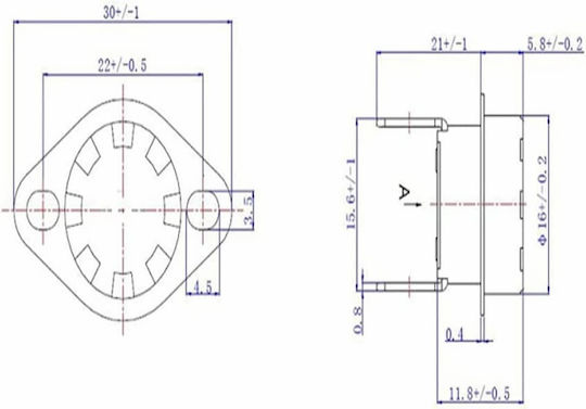 Fafeicy Switch Ac250v 16a Temperature Control 80°c Ksd302