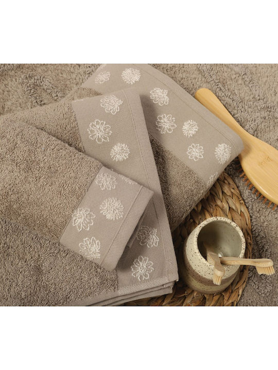 Nef-Nef Homeware Badetuch-Set 3 Stück Anthem Beiges Gewicht 500gr/m²