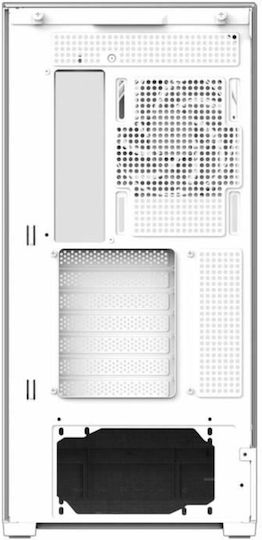 Zalman P40 Prism Plus Gaming Midi Tower Κουτί Υπολογιστή με Πλαϊνό Παράθυρο και ARGB Φωτισμό Λευκό