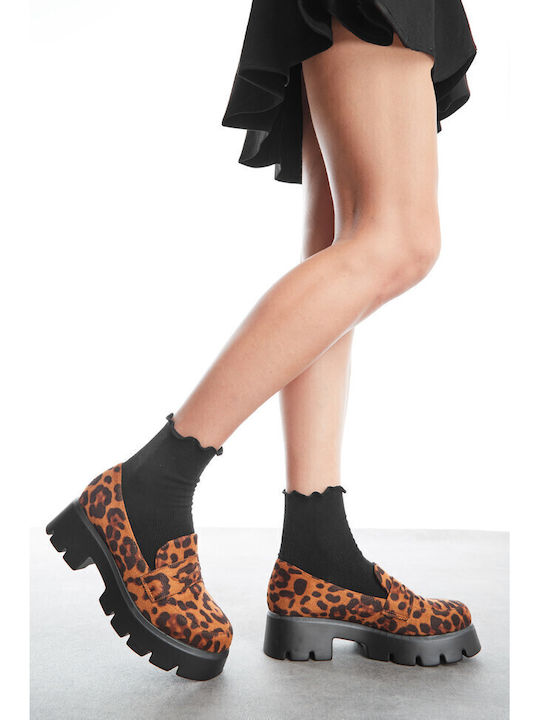 Γυναικεία Loafers σε Καφέ Χρώμα