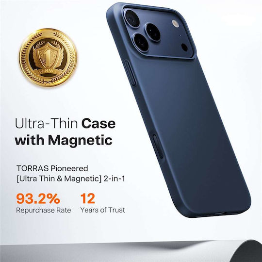 Torras SlimFit Задна Корица Пластмаса / Силикон 0.75mm Тъмносин (iPhone 18 Pro Max / 17 Pro Max)