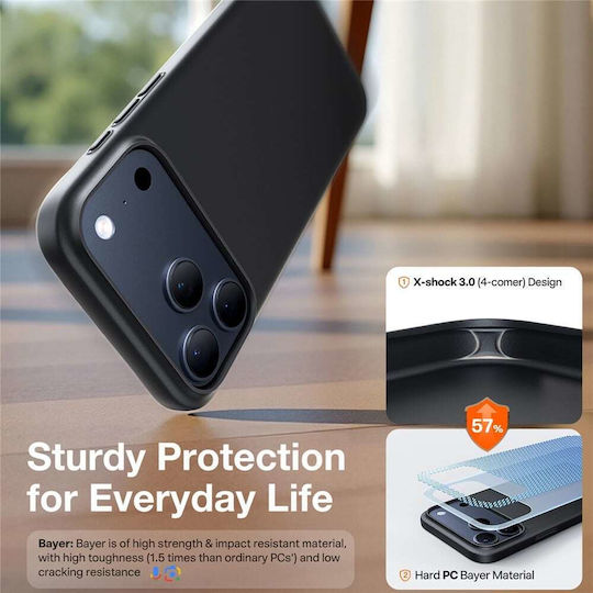 Torras SlimFit Rückseite Kunststoff / Silikon 0.75mm Schwarz (iPhone 18 Pro Max / 17 Pro Max)