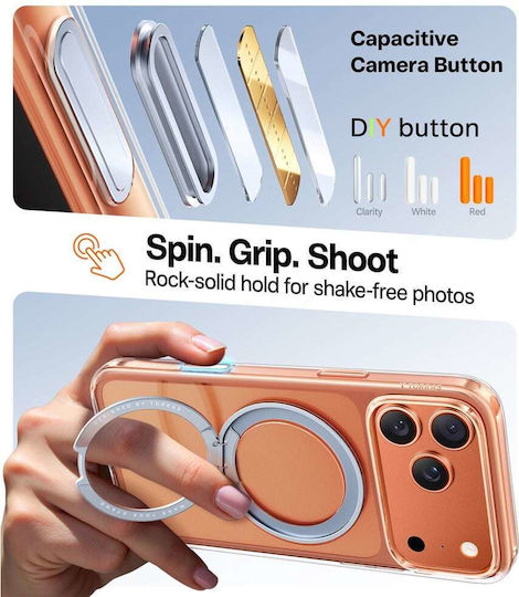 Torras Ostand Pro Umschlag Rückseite Silikon Transparent (iPhone 17 Pro Max)