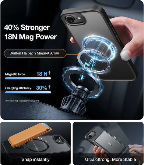 Torras Guardian Magnetic Back Cover Silicone Transparent (iPhone 17 Pro)