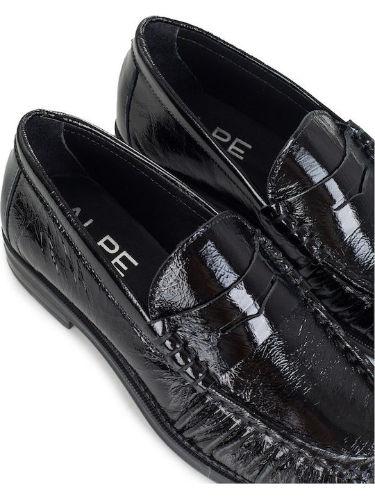 Δερμάτινα Γυναικεία Loafers σε Μαύρο Χρώμα