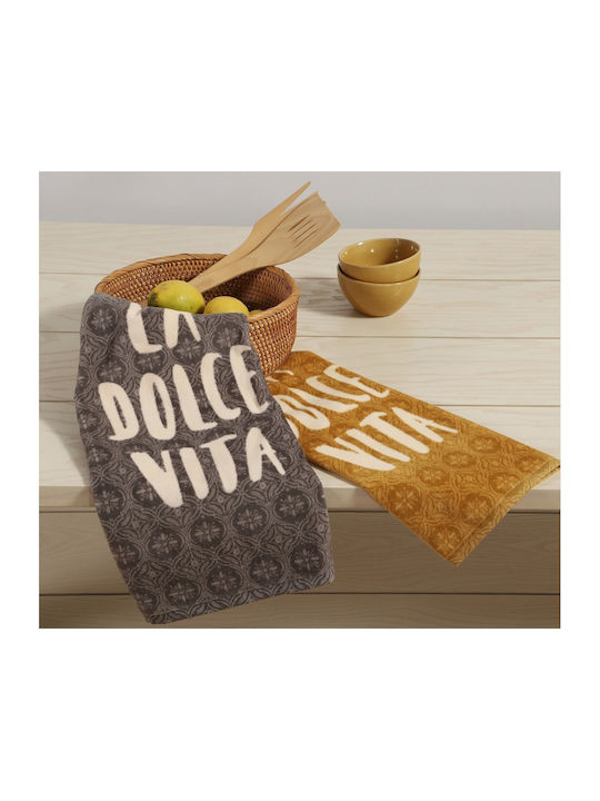 Nef-Nef Homeware La Dolce Vita Чаена кърпа в Жълт Цвят 40x60см