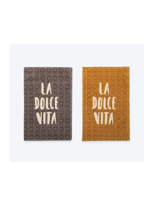 Nef-Nef Homeware La Dolce Vita Ποτηρόπανο σε Γκρι Χρώμα 40x60cm Nef-Nef Homeware La Dolce Vita Ποτηρόπανο σε Γκρι Χρώμα 40x60cm