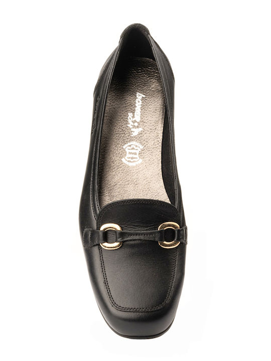 Δερμάτινα Γυναικεία Loafers σε Μαύρο Χρώμα