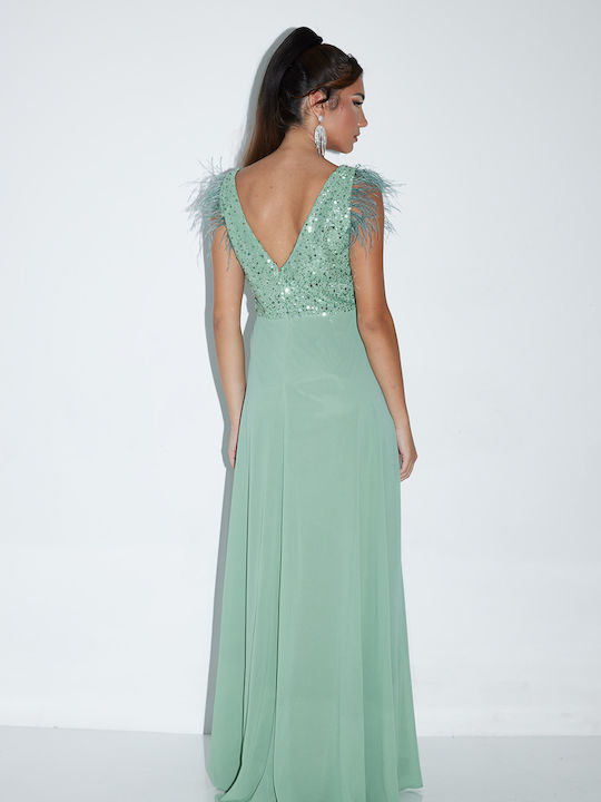 Maxi Dress for Wedding / Baptism Green
