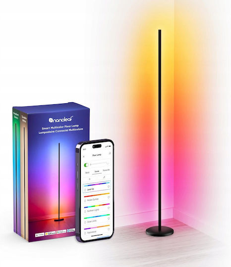 Nanoleaf LED-Stehleuchte mit RGBW-Licht 1700 lm Schwarz