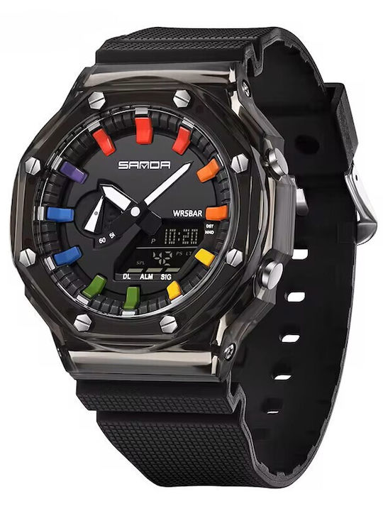 Sanda Watch Battery with Rubber Strap Sanda Watch Battery with Rubber Strap