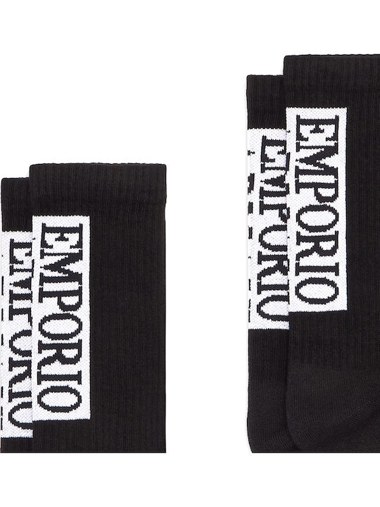 Emporio Armani Ανδρικές Κάλτσες Μαυρο 2Pack