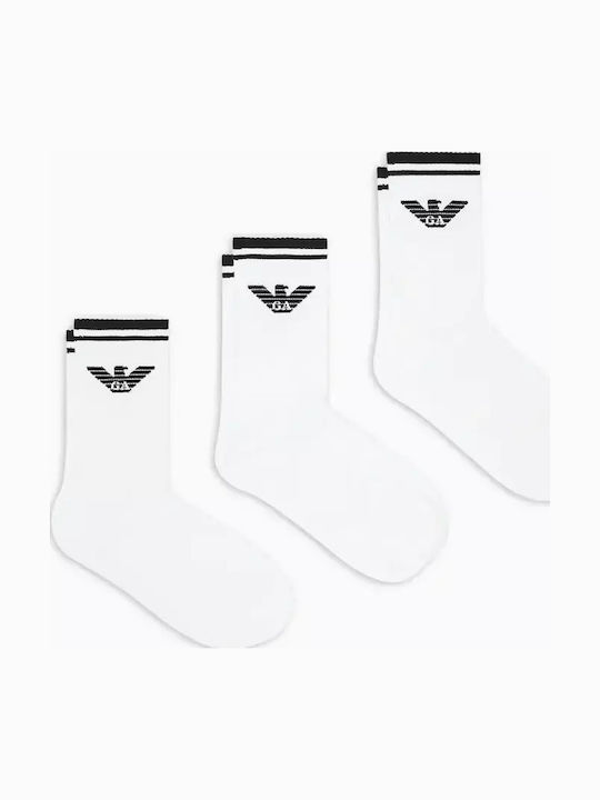 Emporio Armani Ανδρικές Κάλτσες Λευκό 3Pack