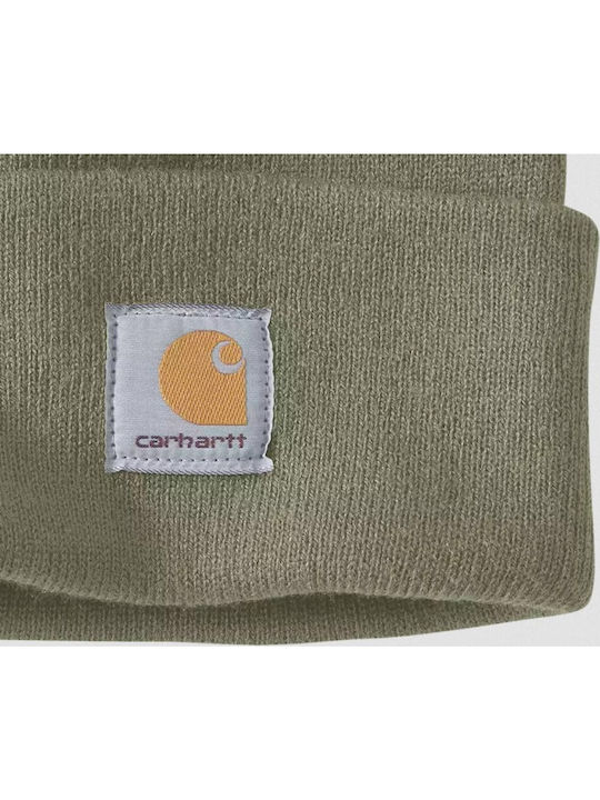 Beanie Unisex Beanie with Rib Knit in Green color