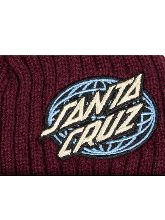 Beanie Unisex Beanie Knitted in Burgundy color