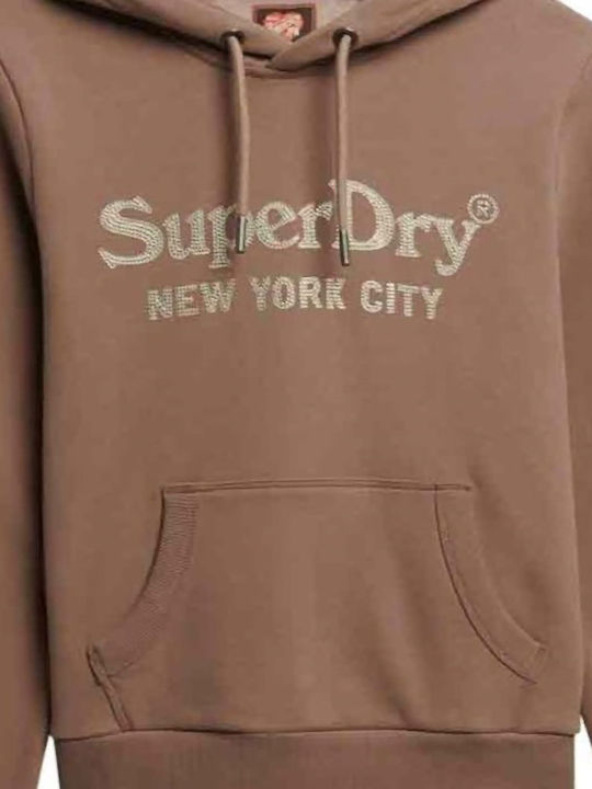 D2 Ovin Women's Sweatshirt Hooded Taupe Grey