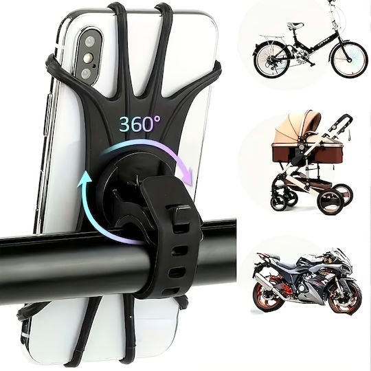 Suport Universal pentru Telefon Bicicletă Fixato Montură Rotativă la 360° pentru Ghidon Silicon Compatibil Bicicletă Scooter Cărucior Scooter Verde
