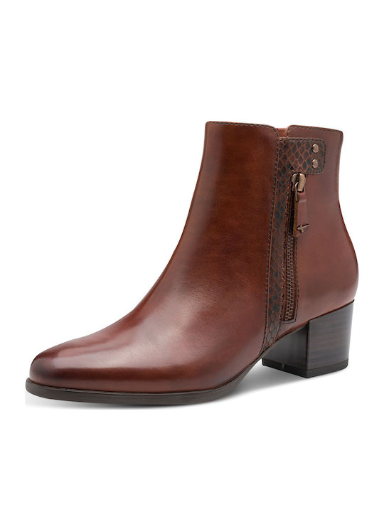 Leder Stiefeletten Damen Braun