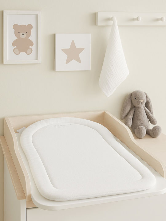 Beboulino Weiche Wickelauflage aus Stoff White 40x80cm