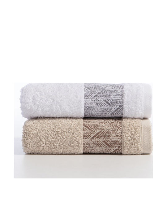 Nef-Nef Homeware Кърпа за ръце Depreo 30x50см. White Тегло 500гр/кв.м