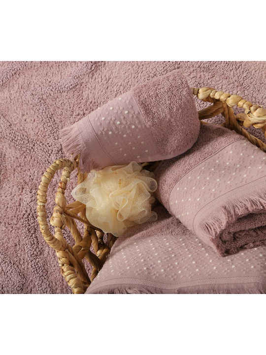 Nef-Nef Homeware Handtuch Zasmen 30x50εκ. Mauve Gewicht 500gr/m²