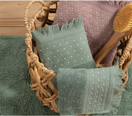 Nef-Nef Homeware Prosop de mână Zasmen 30x50cm. Verde Greutate 500gr/m²