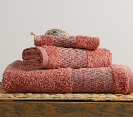 Nef-Nef Homeware Hand Towel Fonteste 30x50cm Grey Weight 500gr/m²