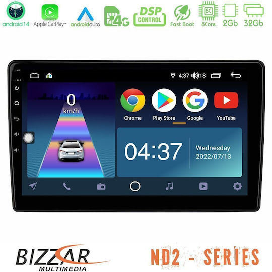 Bizzar Автомобилна Аудио Система (Блутут/USB/WiFi/GPS/Apple-Carplay/Android-Auto) с Тъчскрийн 9"