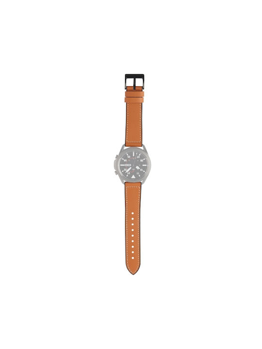 Combo Leather Каишка Силикон Кафяв (Watch GT / GT2 46mm / GT 2 PRO / Galaxy Watch3 45mm / Amazfit GTR 47 / GTR 2 46mm)