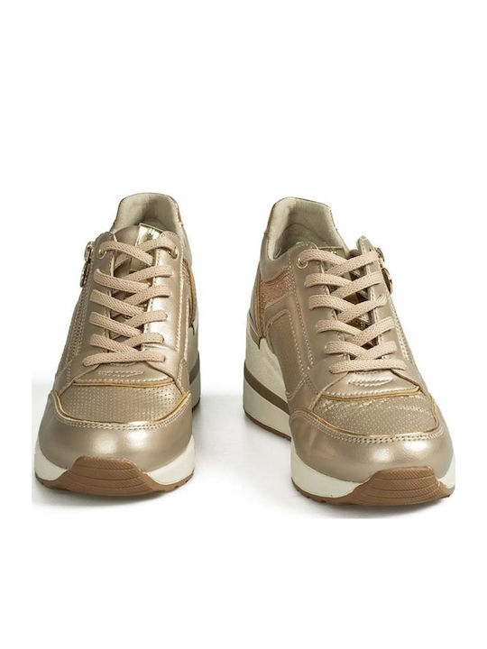1 Laminated Sneakers Beige - Gold