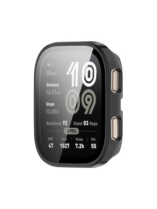 Πλαστική Θήκη με Τζαμάκι σε Μαύρο χρώμα για Xiaomi Amazfit Bip 6
