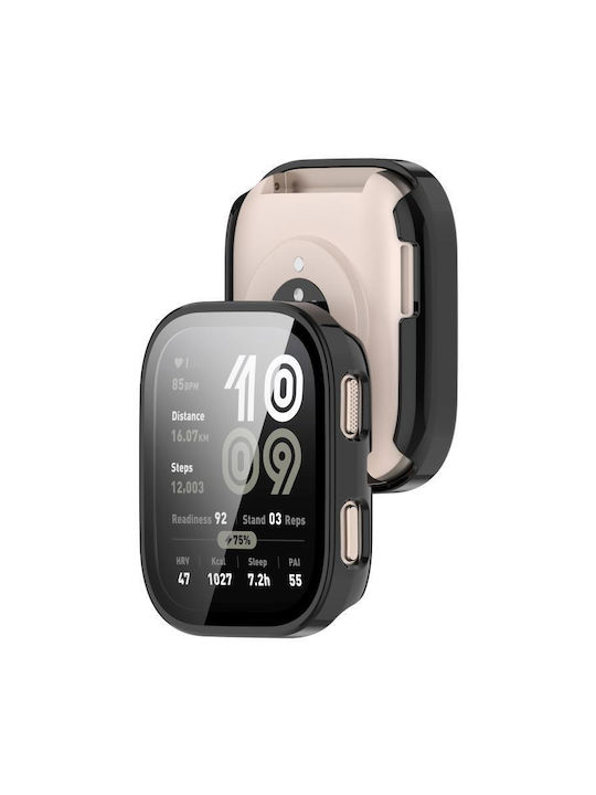 Πλαστική Θήκη με Τζαμάκι σε Μαύρο χρώμα για Xiaomi Amazfit Bip 6