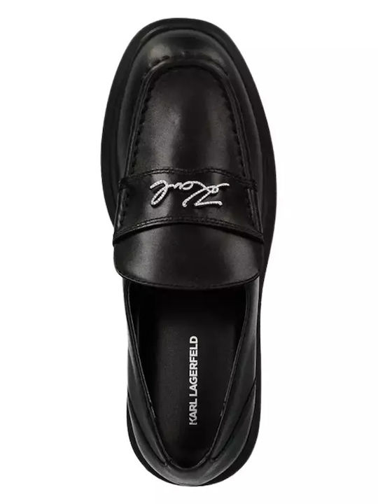 Leather Women's Moccasins in Black Color